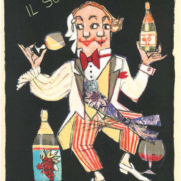 IL-SOMMELIER-FOGLIO-50-x-35-TECNICA-Serigrafia-e-collage-TIRATURA-200-CODICE-FRE0111-768x1024